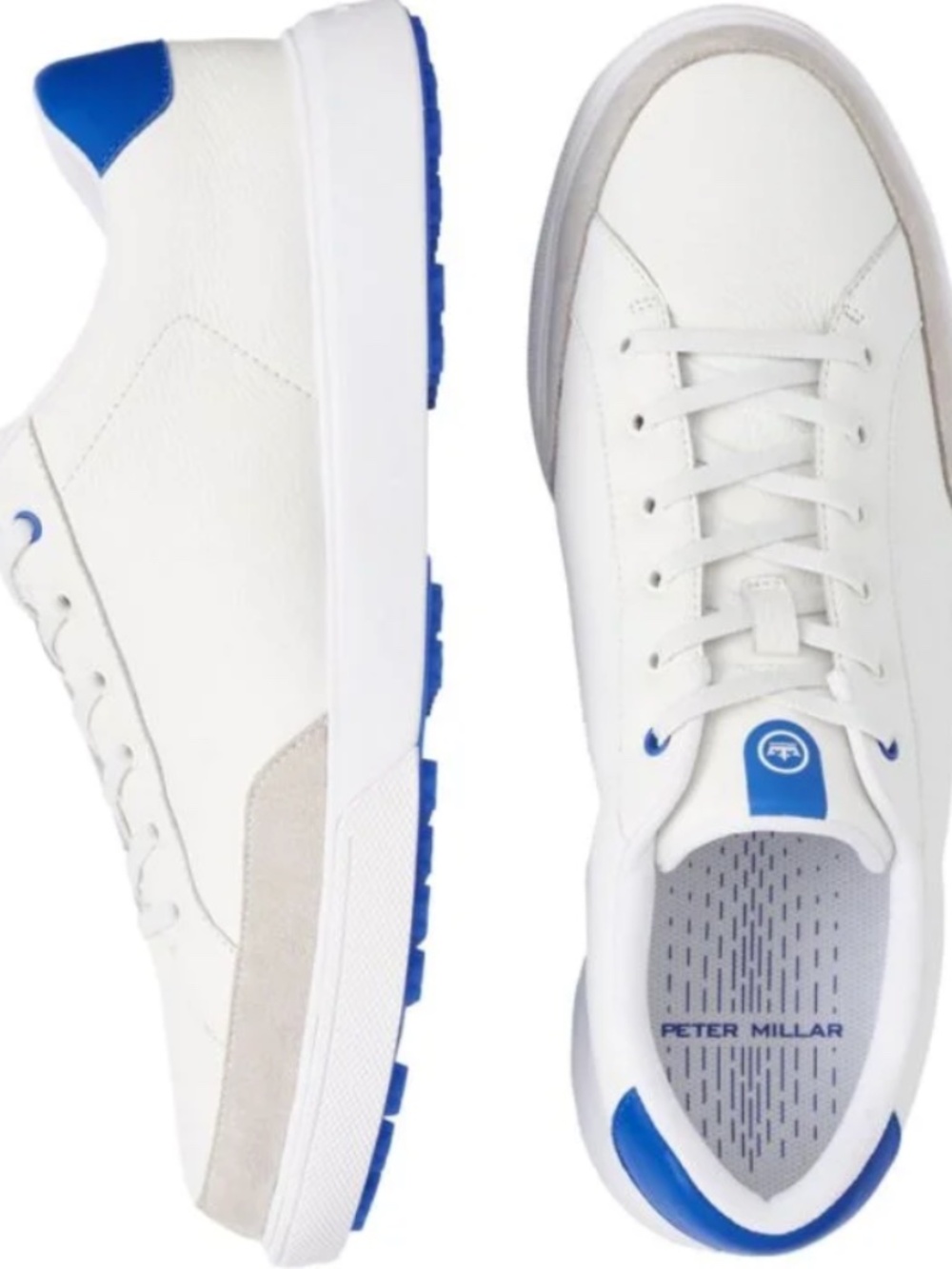 Peter Millar Men's Size 12 Drift Leather Hybrid Course Golf Shoes MSRP $175